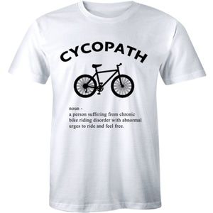 Cycopath Mens Funny Cycling Biker Biking T-shirt